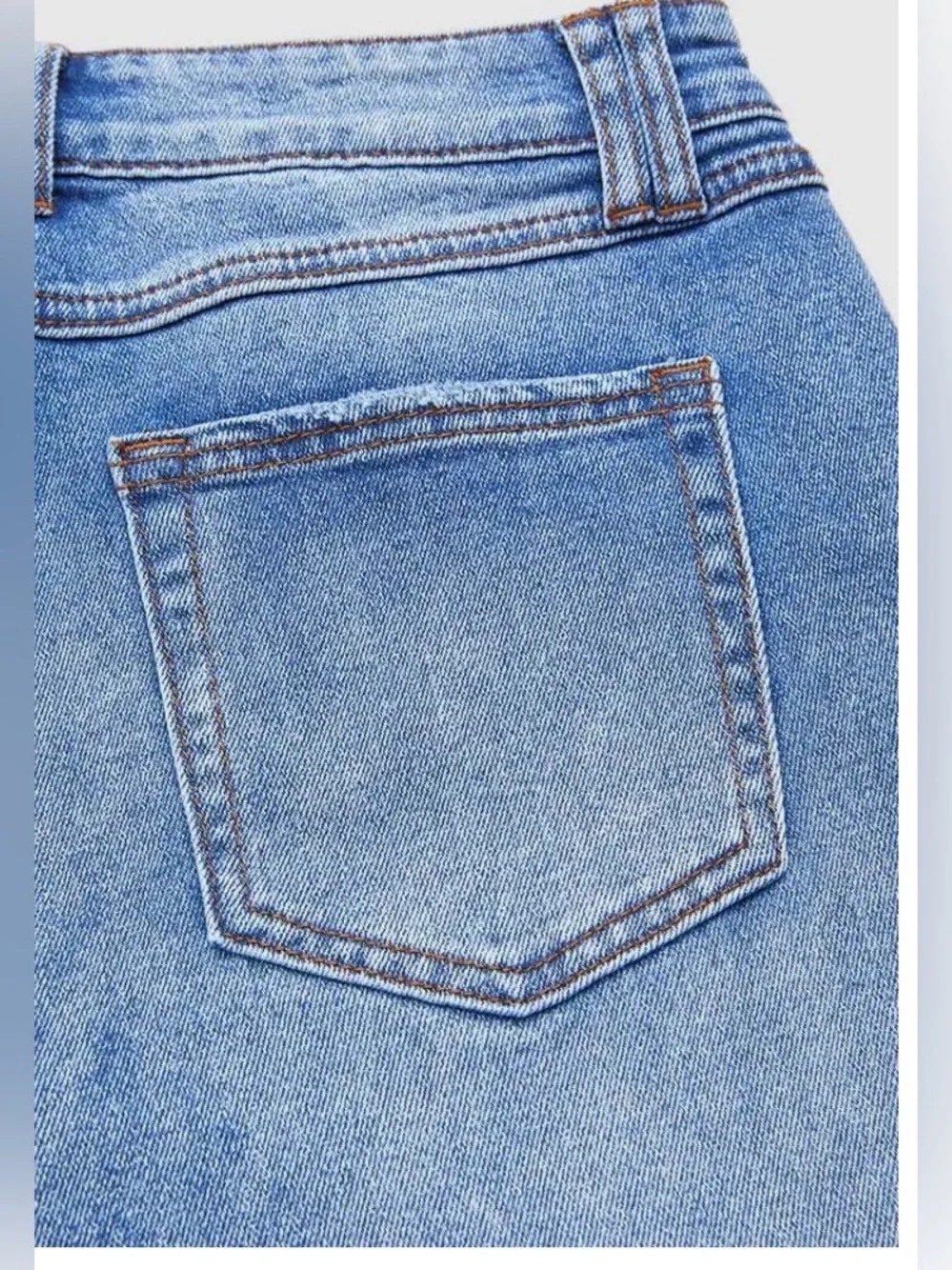 Flamingals Wash Mid Waist Straight Leg Jeans